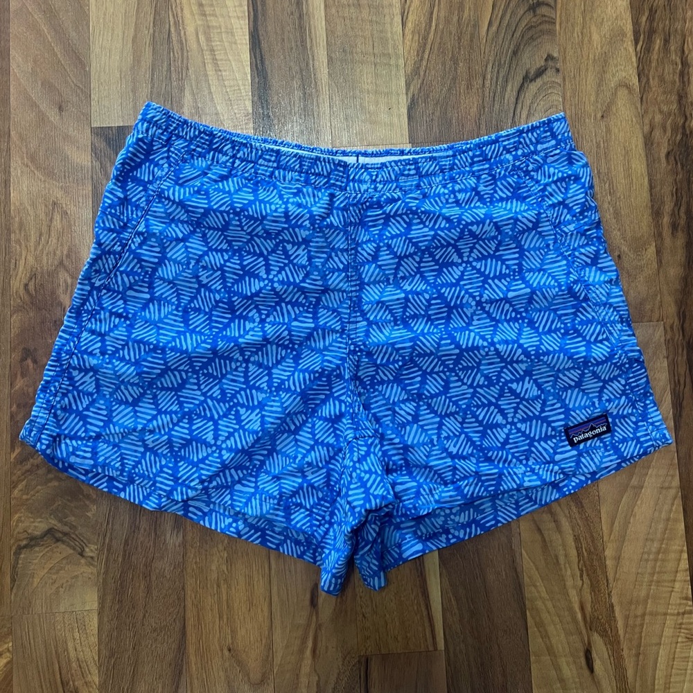 Patagonia Baggies Shorts Women’s Batik Hex Imperial Blue Size XS